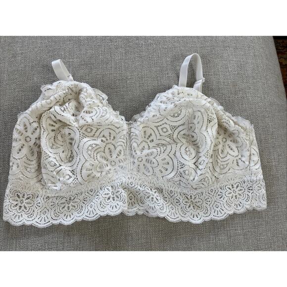 Aerie XL Lace Bralette Floral Wireless Lot Of 3 Adjustable Straps Comfort Pink - Picture 6 of 10